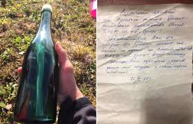 50 yıl önce yazılmış mektup şişede bulundu