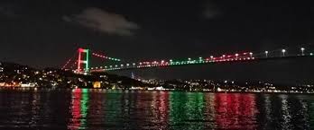 FSM ve Yavuz Sultan Selim Köprüsü Afganistan bayrağı renklerine büründü