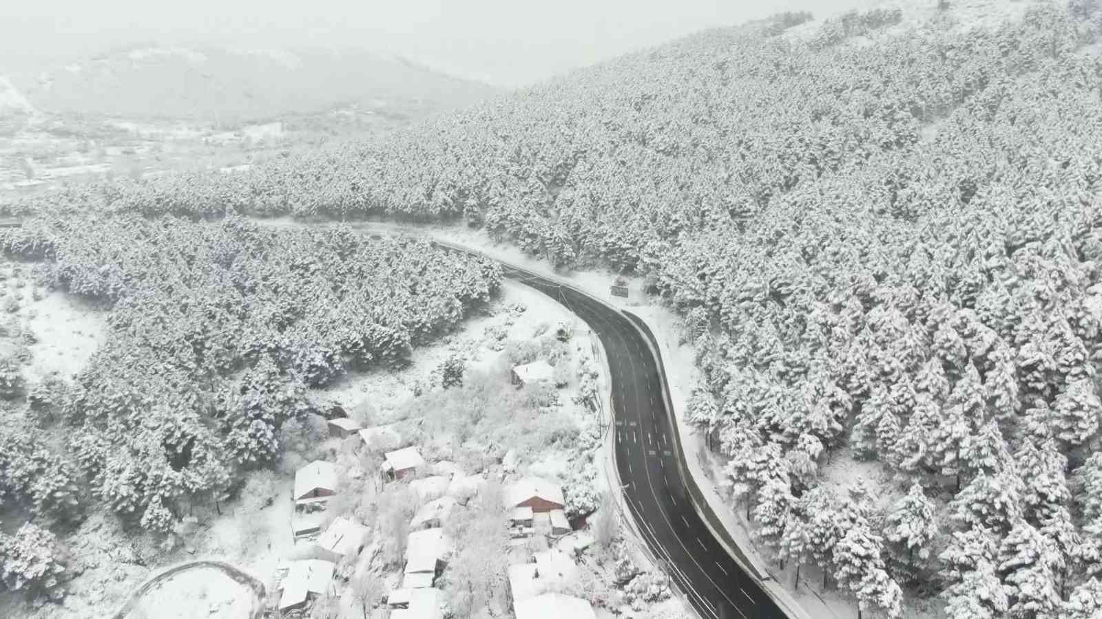 İstanbul’da Etkili Olan Kar Yağışıyla Aydos Ormanı Beyaza Büründü
