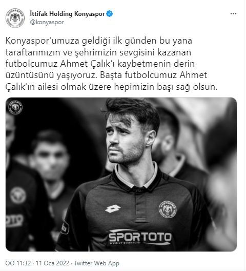 Konyaspor’dan Ahmet Çalık Açıklaması